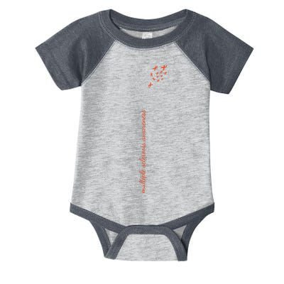 Multiple Sclerosis Dandelion MS Awareness Infant Baby Jersey Bodysuit