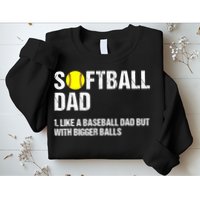 Mens Softball Dad Just Like A Baseball Dad But With Bigger Balls Sweatshirt