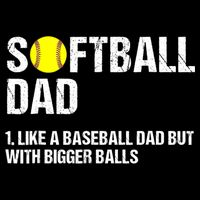 Mens Softball Dad Just Like A Baseball Dad But With Bigger Balls Sweatshirt