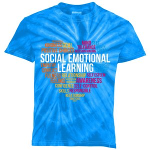 Matching Social Emotional Learning Team Counselor Sel Day Kids Tie-Dye T-Shirt