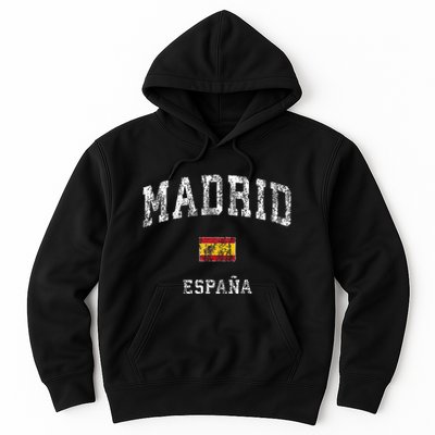 Madrid Spain Espana Vintage Athletic Sports Design Hoodie