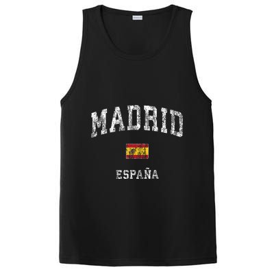 Madrid Spain Espana Vintage Athletic Sports Design PosiCharge Competitor Tank