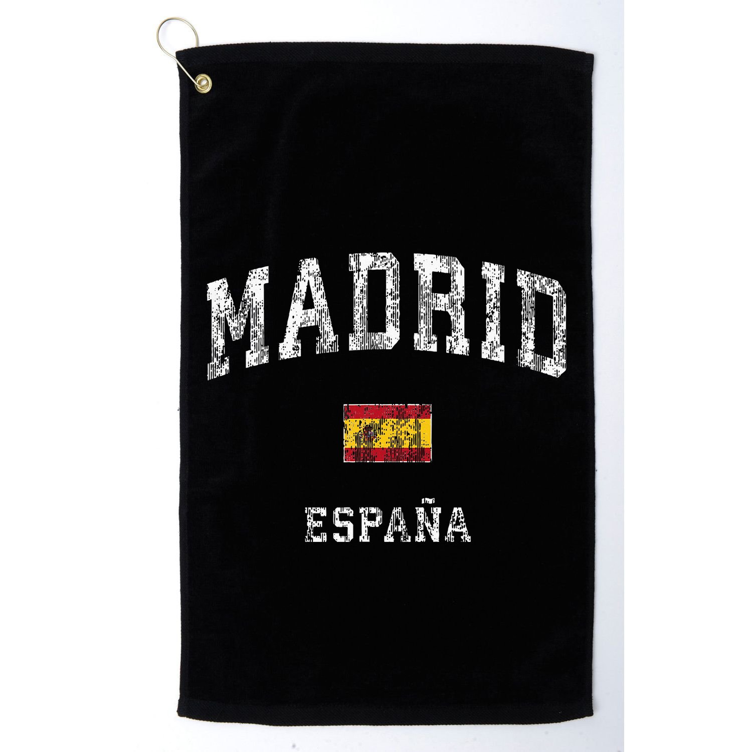 Madrid Spain Espana Vintage Athletic Sports Design Golf Towel