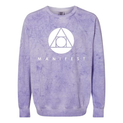 Manifestattion Symbol Essential Colorblast Crewneck Sweatshirt