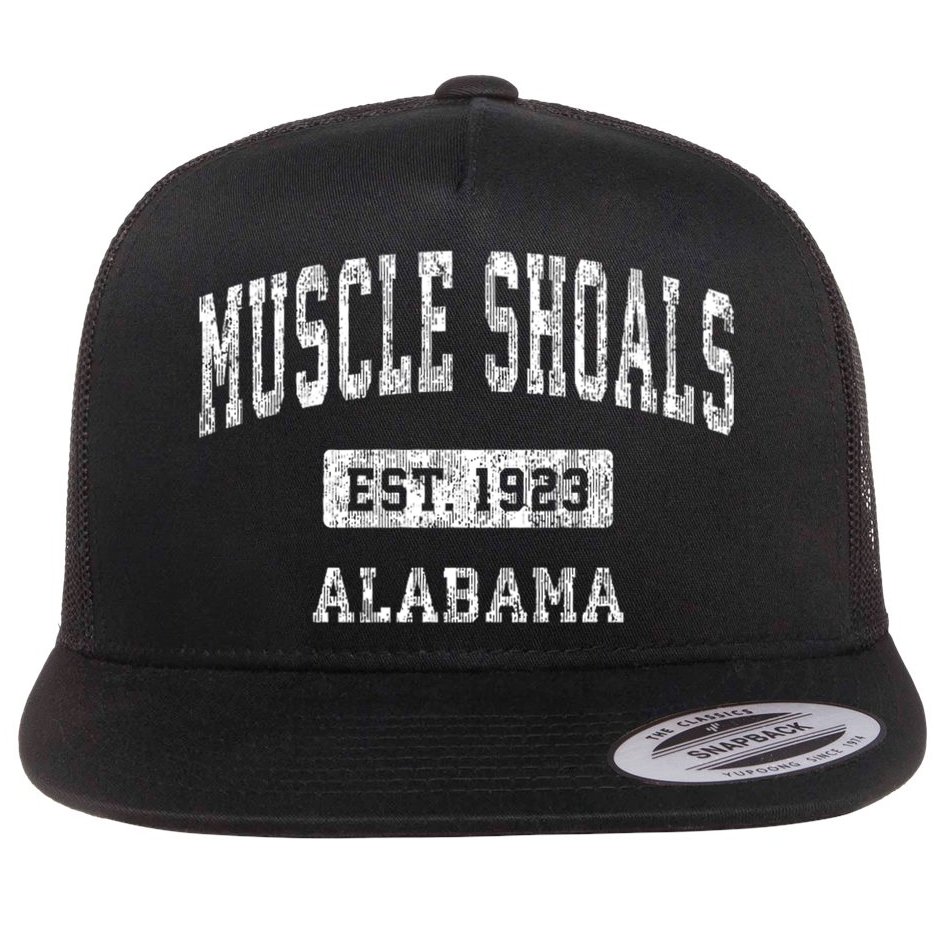 Muscle Shoals Est 1923 Alabama Al Vintage Sports Established Design Flat Bill Trucker Hat