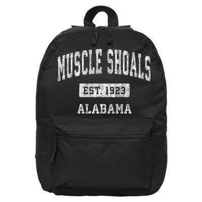 Muscle Shoals Est 1923 Alabama Al Vintage Sports Established Design 16 in Basic Backpack