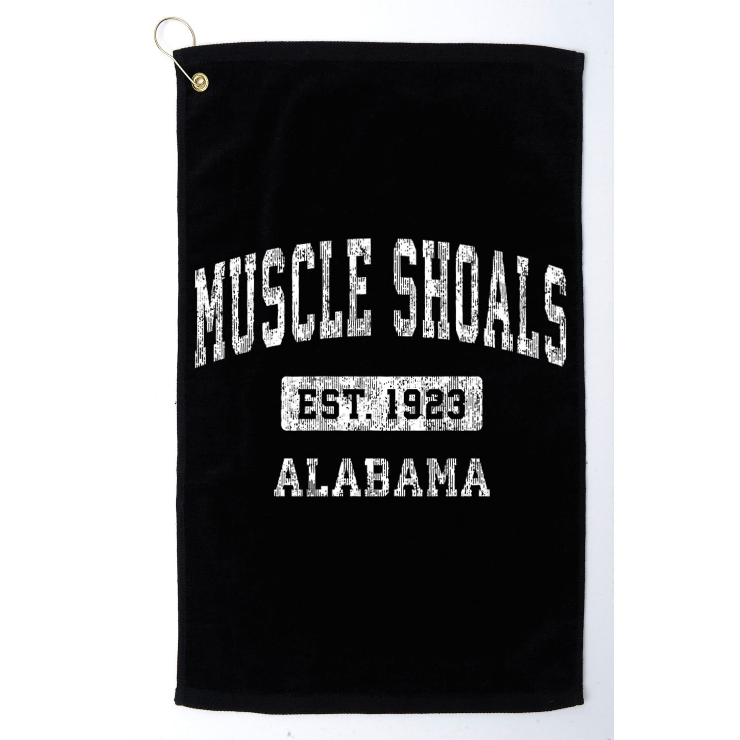 Muscle Shoals Est 1923 Alabama Al Vintage Sports Established Design Golf Towel