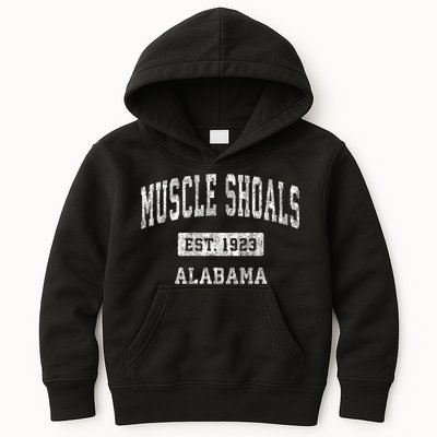 Muscle Shoals Est 1923 Alabama Al Vintage Sports Established Design Kids Hoodie