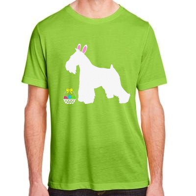 Miniature Schnauzer Easter Bunny Dog Silhouette Adult ChromaSoft Performance T-Shirt