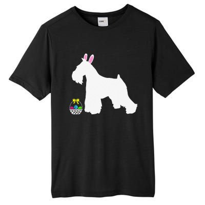 Miniature Schnauzer Easter Bunny Dog Silhouette Tall Fusion ChromaSoft Performance T-Shirt