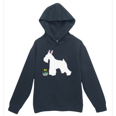 Miniature Schnauzer Easter Bunny Dog Silhouette Urban Pullover Hoodie