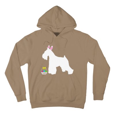 Miniature Schnauzer Easter Bunny Dog Silhouette Hoodie