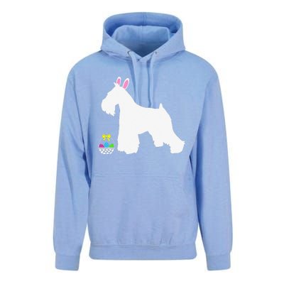 Miniature Schnauzer Easter Bunny Dog Silhouette Unisex Surf Hoodie