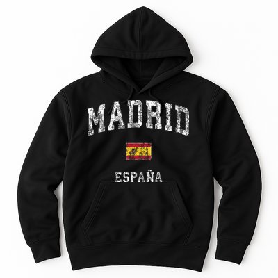 Madrid Spain Espana Vintage Athletic Sports Hoodie