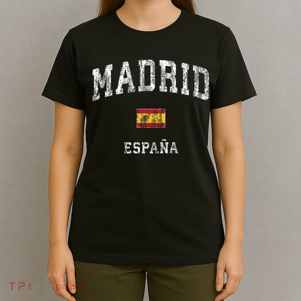 Madrid Spain Espana Vintage Athletic Sports T-Shirt