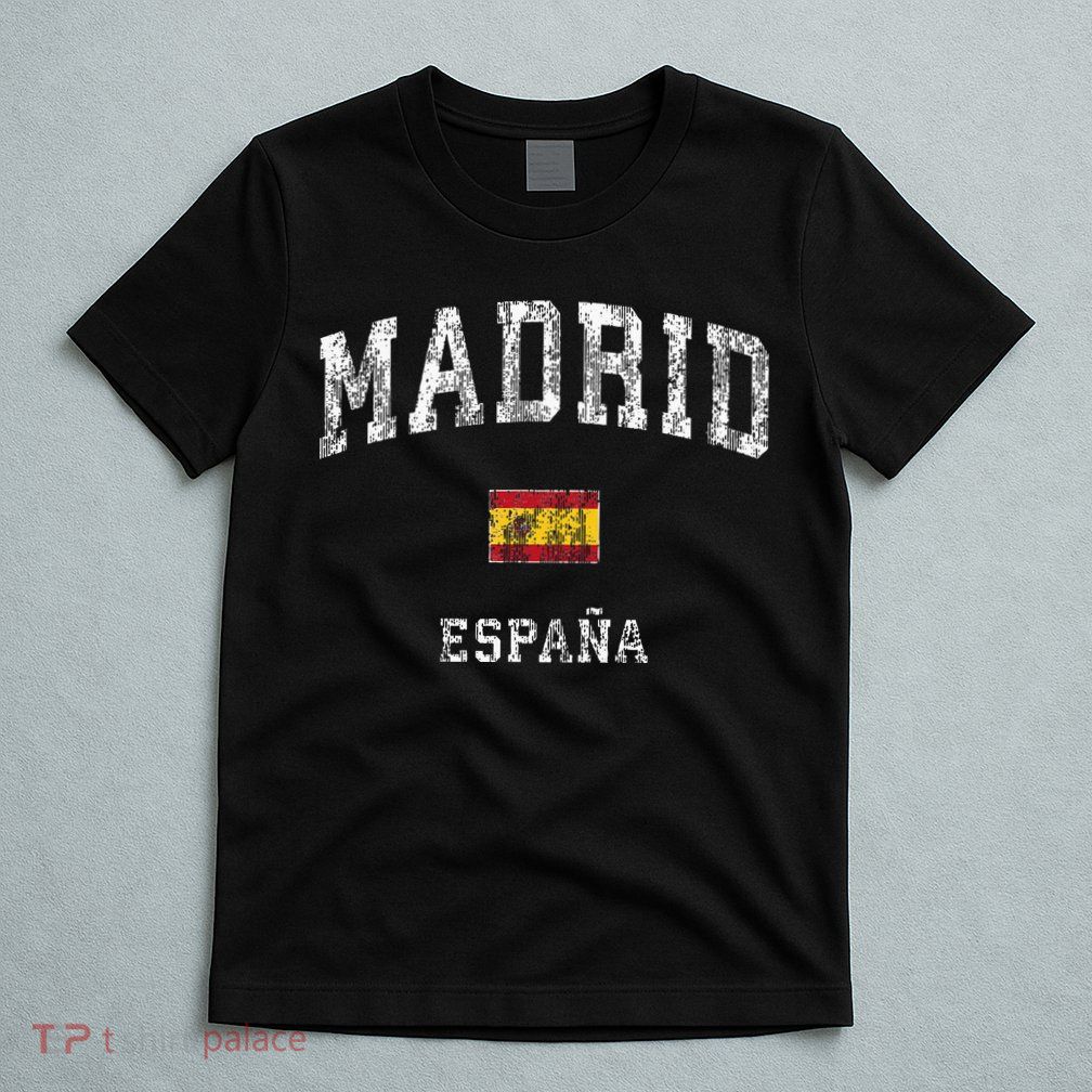 Madrid Spain Espana Vintage Athletic Sports T-Shirt