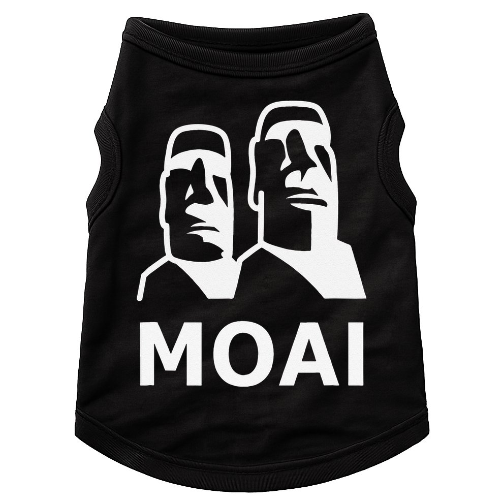 Moai Statues Easter Island Heads Polynesia Doggie Tank