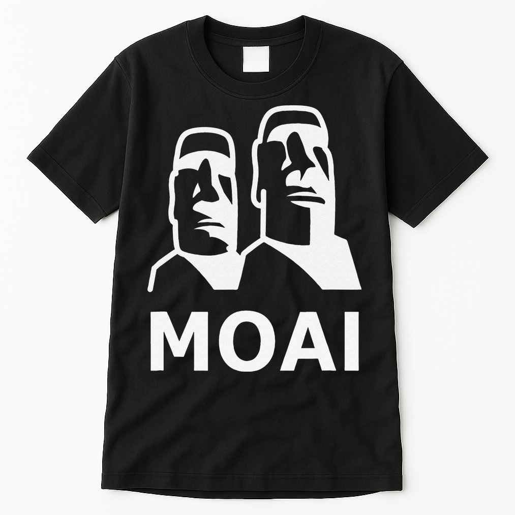 Moai Statues Easter Island Heads Polynesia Tall T-Shirt