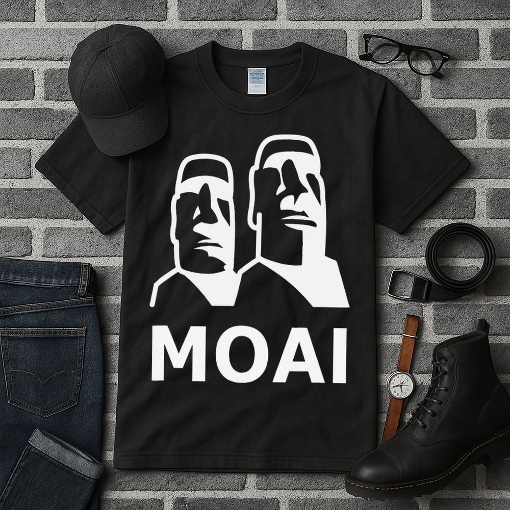 Moai Statues Easter Island Heads Polynesia Tall T-Shirt