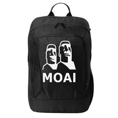 Moai Statues Easter Island Heads Polynesia City Backpack