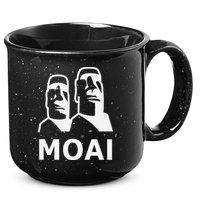 Moai Statues Easter Island Heads Polynesia 15oz Campfire Ceramic Mug