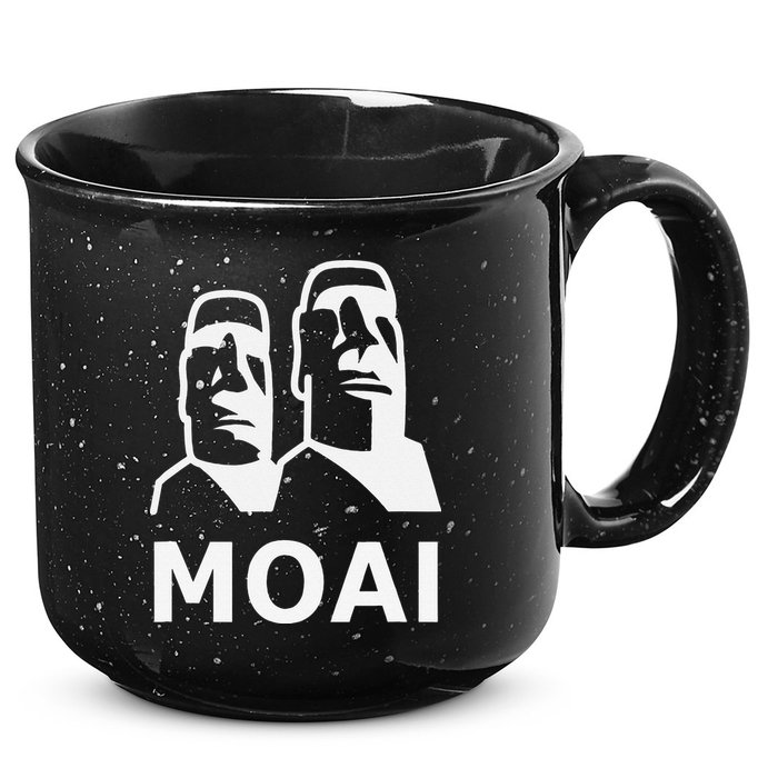 Moai Statues Easter Island Heads Polynesia 15oz Campfire Ceramic Mug