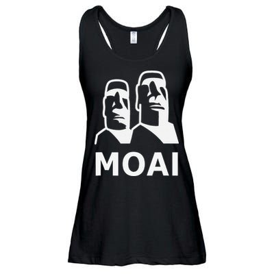Moai Statues Easter Island Heads Polynesia Ladies Essential Flowy Tank