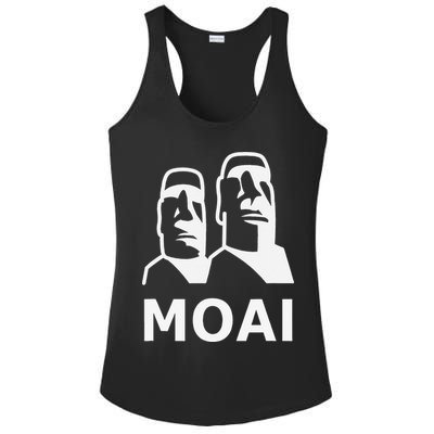 Moai Statues Easter Island Heads Polynesia Ladies PosiCharge Competitor Racerback Tank