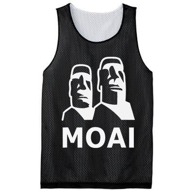 Moai Statues Easter Island Heads Polynesia Mesh Reversible Basketball Jersey Tank