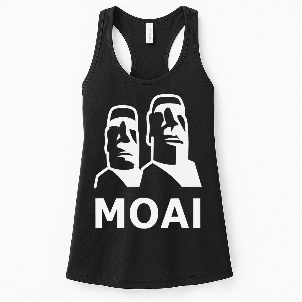 Moai Statues Easter Island Heads Polynesia Womens Tank Top