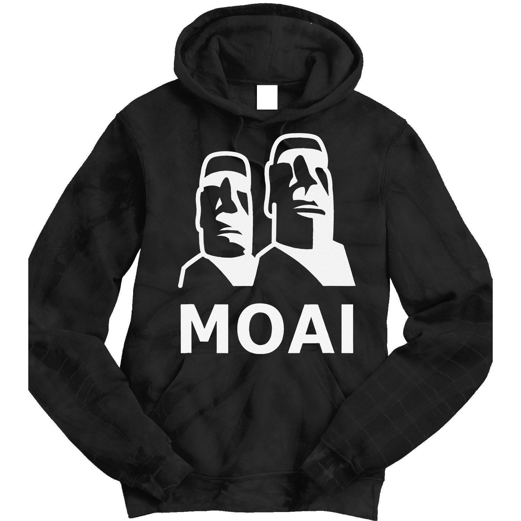 Moai Statues Easter Island Heads Polynesia Tie Dye Hoodie
