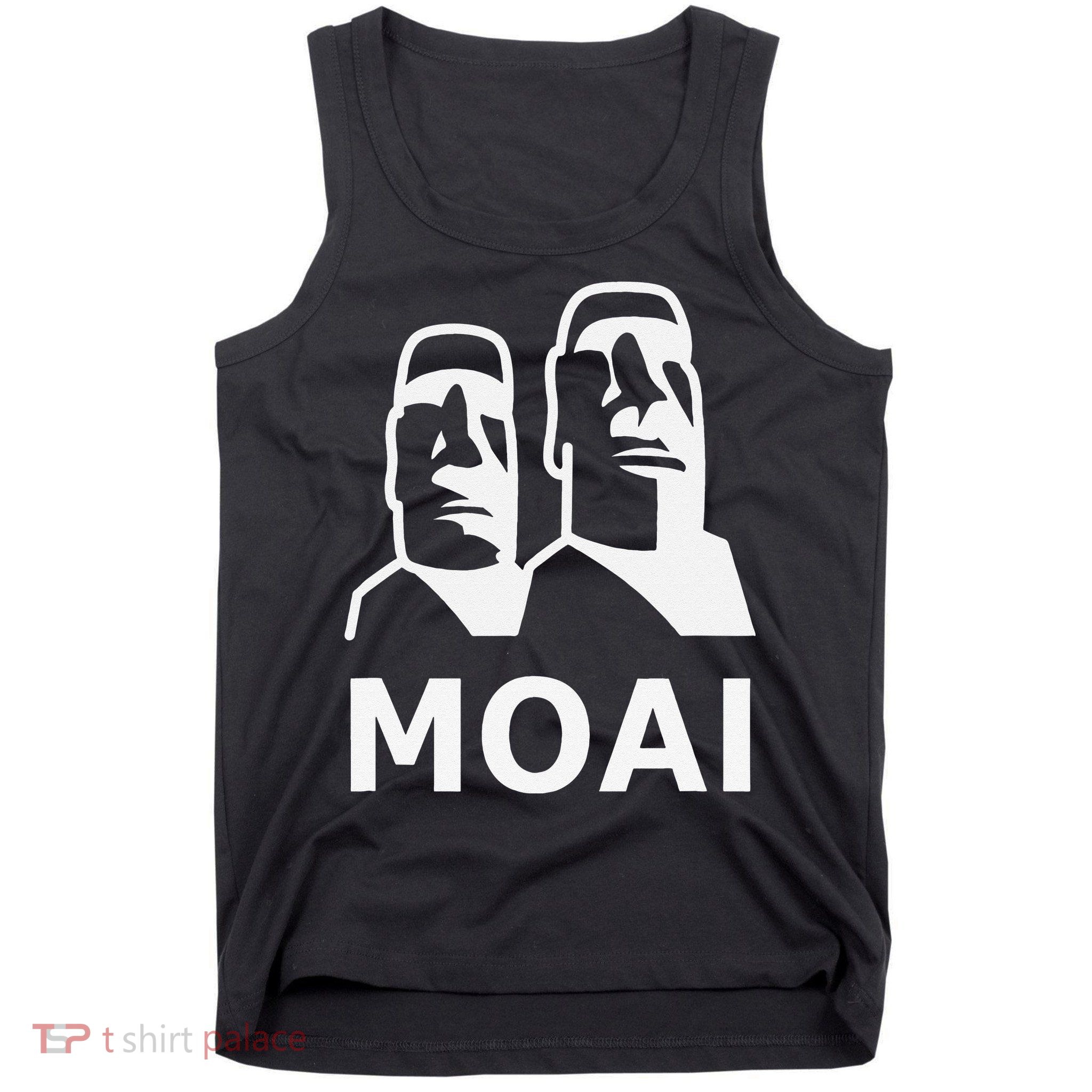 Moai Statues Easter Island Heads Polynesia Tank Top