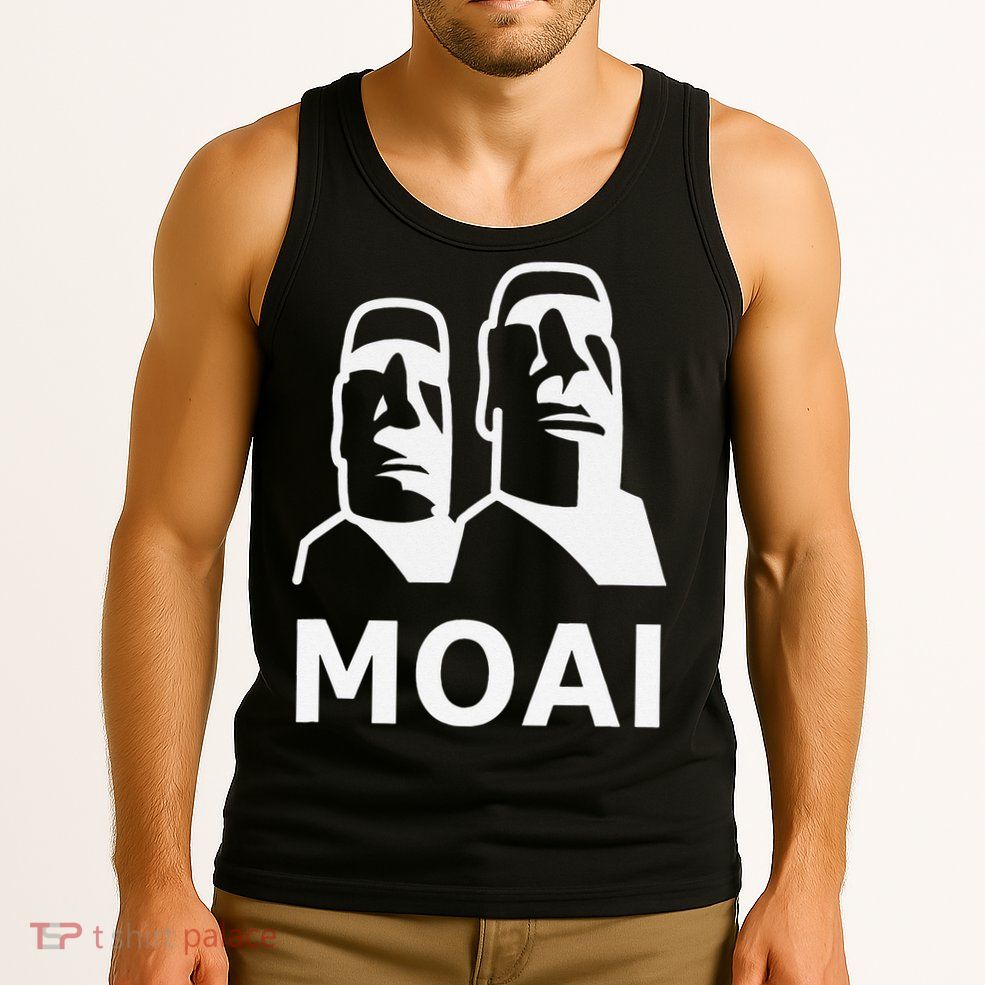 Moai Statues Easter Island Heads Polynesia Tank Top
