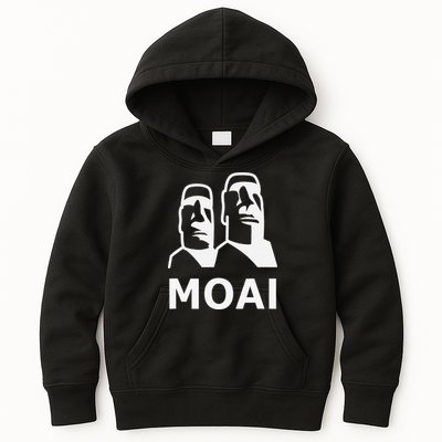 Moai Statues Easter Island Heads Polynesia Kids Hoodie