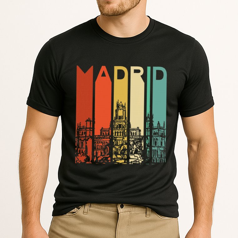 Madrid Spain Espana Barcelona Catalonia Spanish Retro Basque Cooling Performance Crew T-Shirt