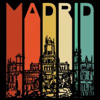 Madrid Spain Espana Barcelona Catalonia Spanish Retro Basque Cooling Performance Crew T-Shirt