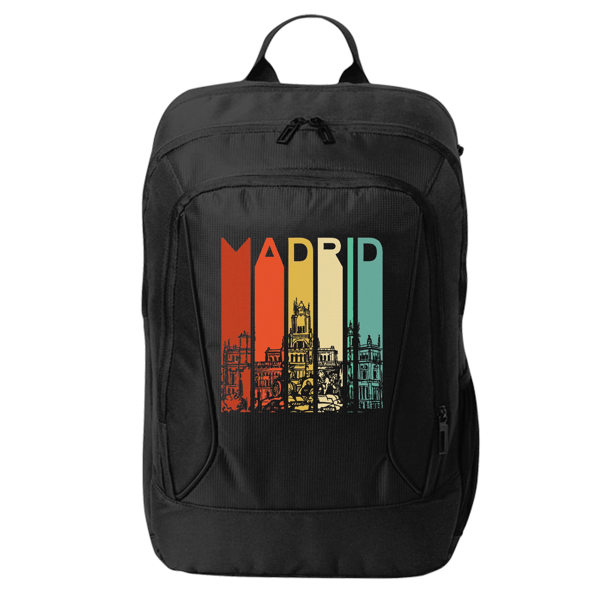 Madrid Spain Espana Barcelona Catalonia Spanish Retro Basque City Backpack
