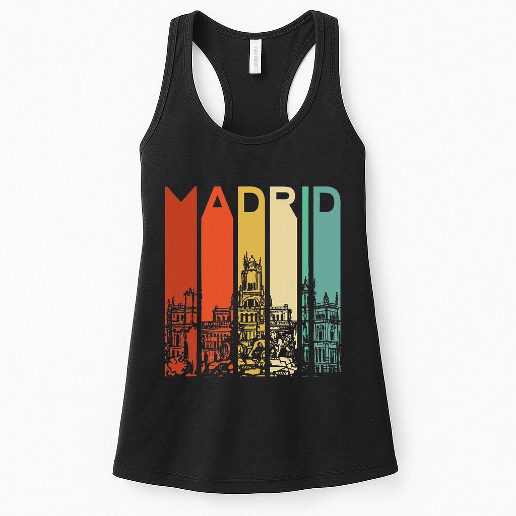 Madrid Spain Espana Barcelona Catalonia Spanish Retro Basque Womens Tank Top