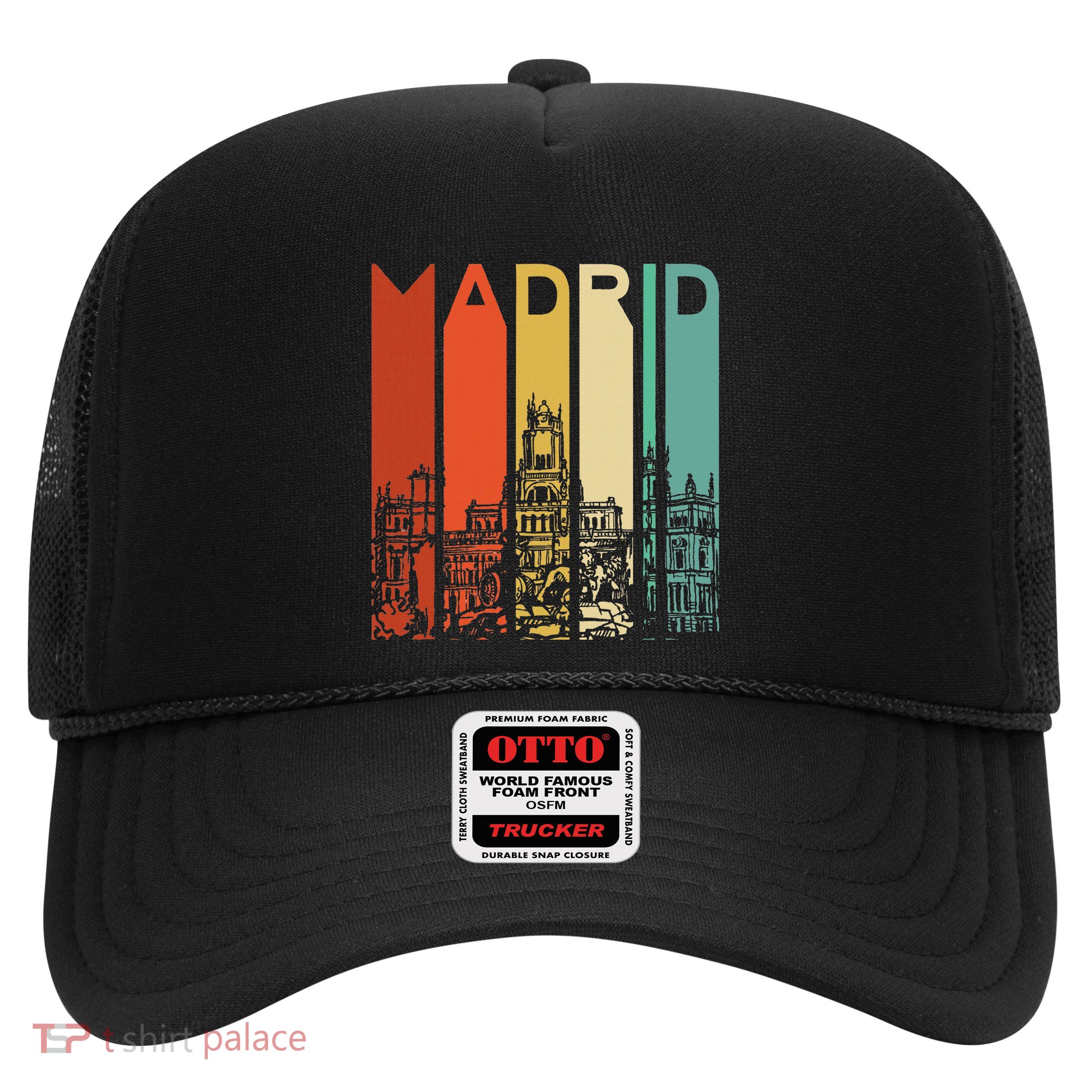 Madrid Spain Espana Barcelona Catalonia Spanish Retro Basque Trucker Hat