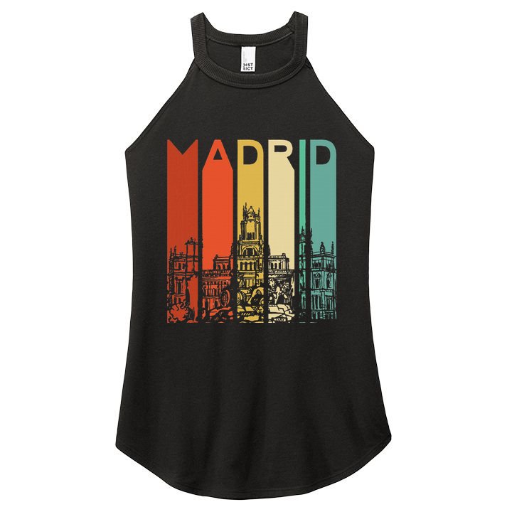 Madrid Spain Espana Barcelona Catalonia Spanish Retro Basque Women's Perfect Tri Rocker Tank