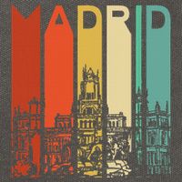 Madrid Spain Espana Barcelona Catalonia Spanish Retro Basque Cotton Canvas Backpack