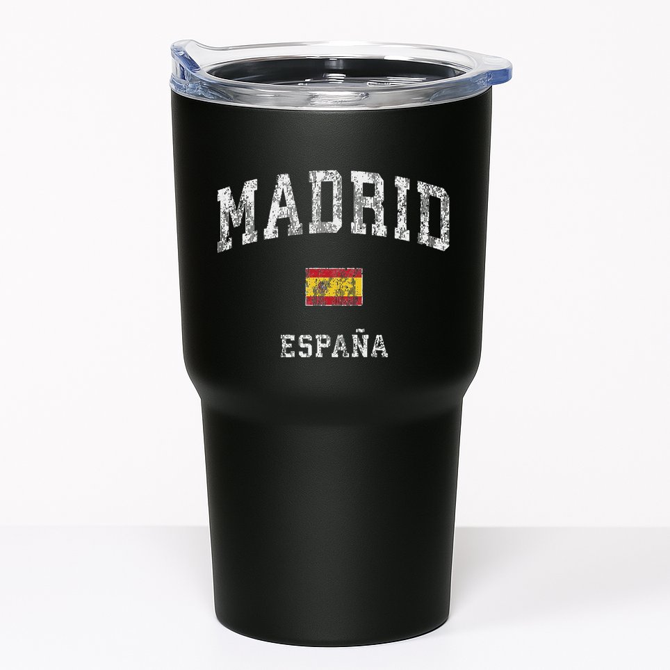 Madrid Spain Espana Vintage Athletic Sports Design Tumbler