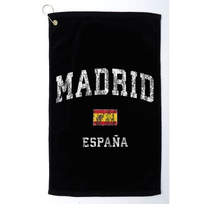 Madrid Spain Espana Vintage Athletic Sports Design Golf Towel