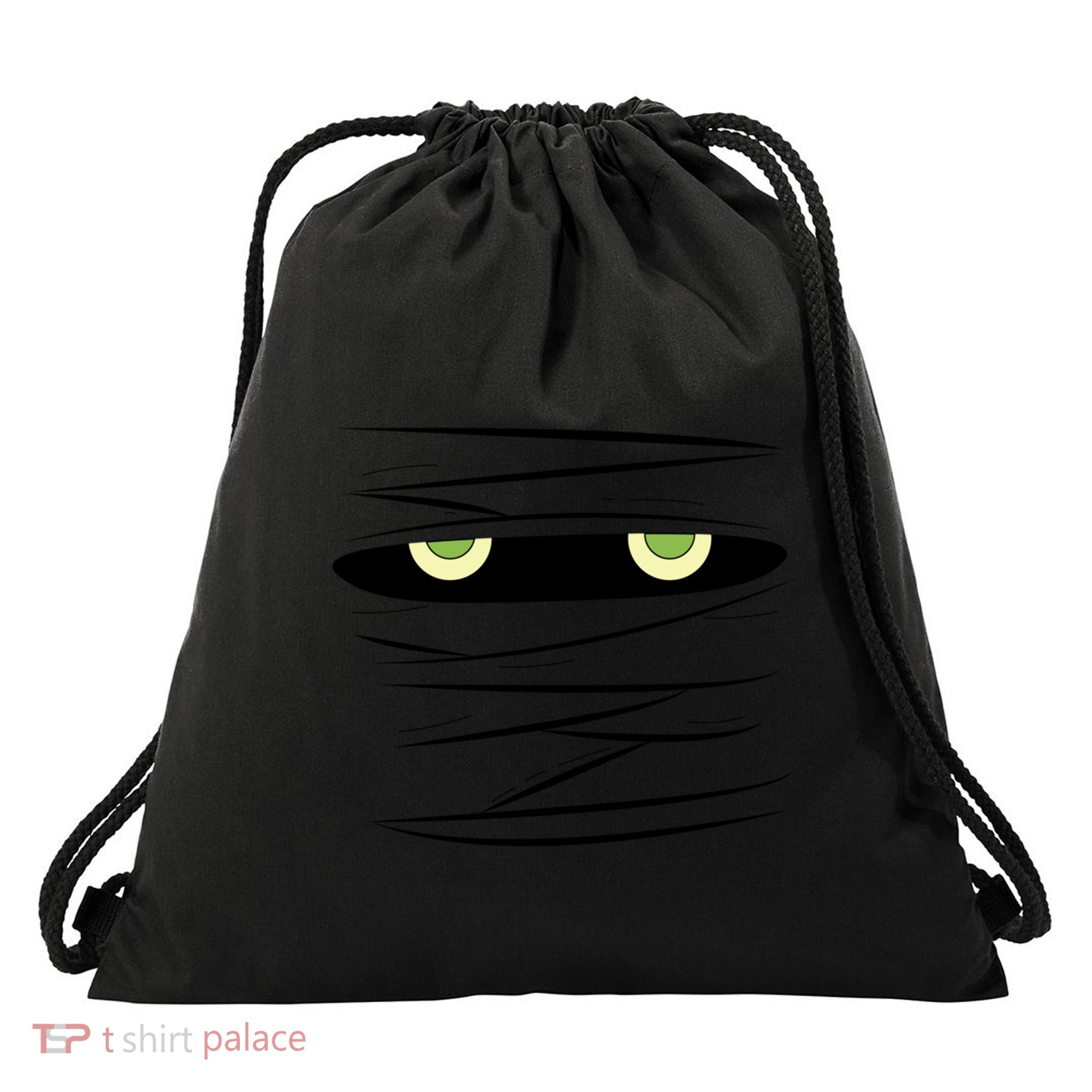 Mummy Scary Eyes Mummyfication Wrap Halloween Creature Gift Drawstring Bag