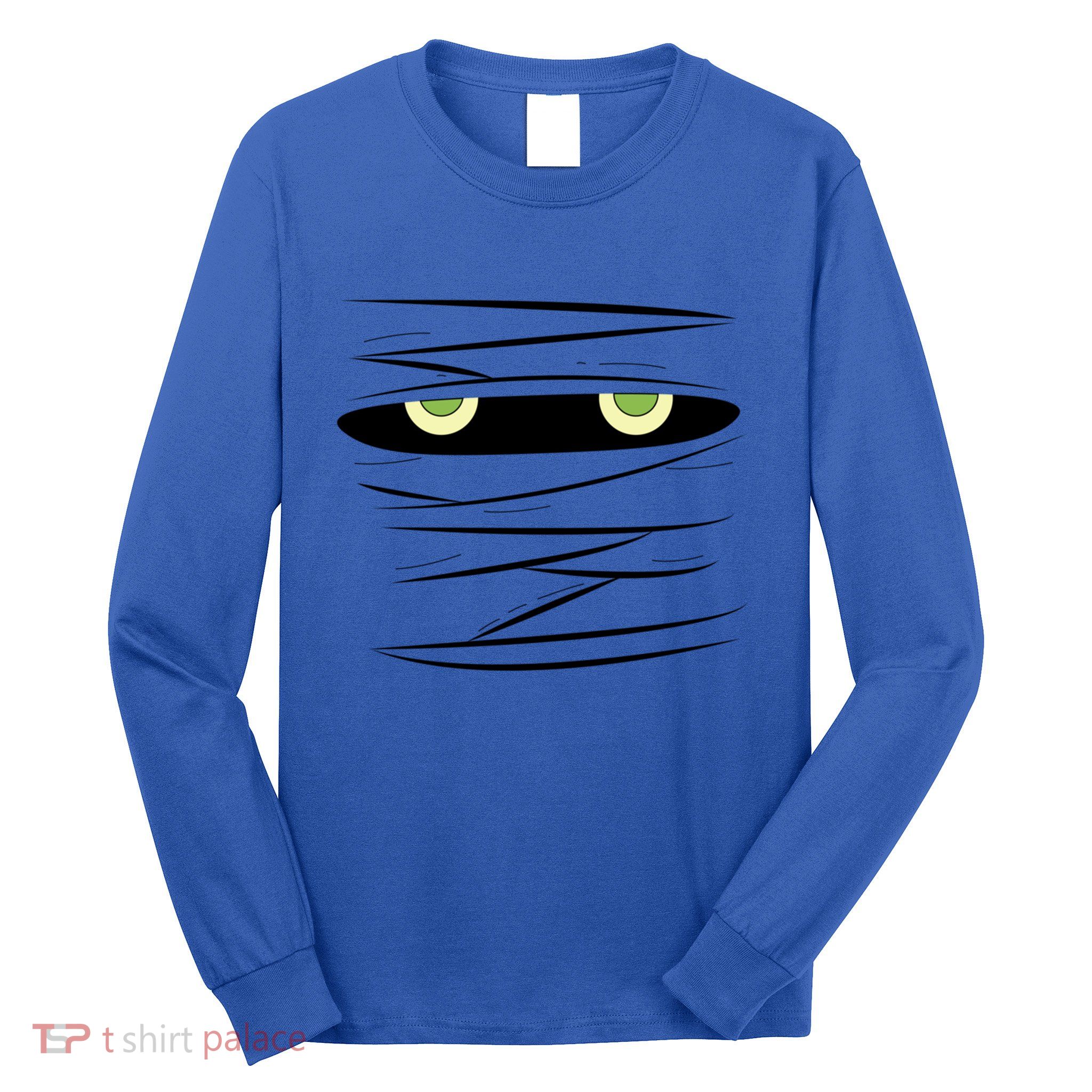 Mummy Scary Eyes Mummyfication Wrap Halloween Creature Gift Long Sleeve Shirt