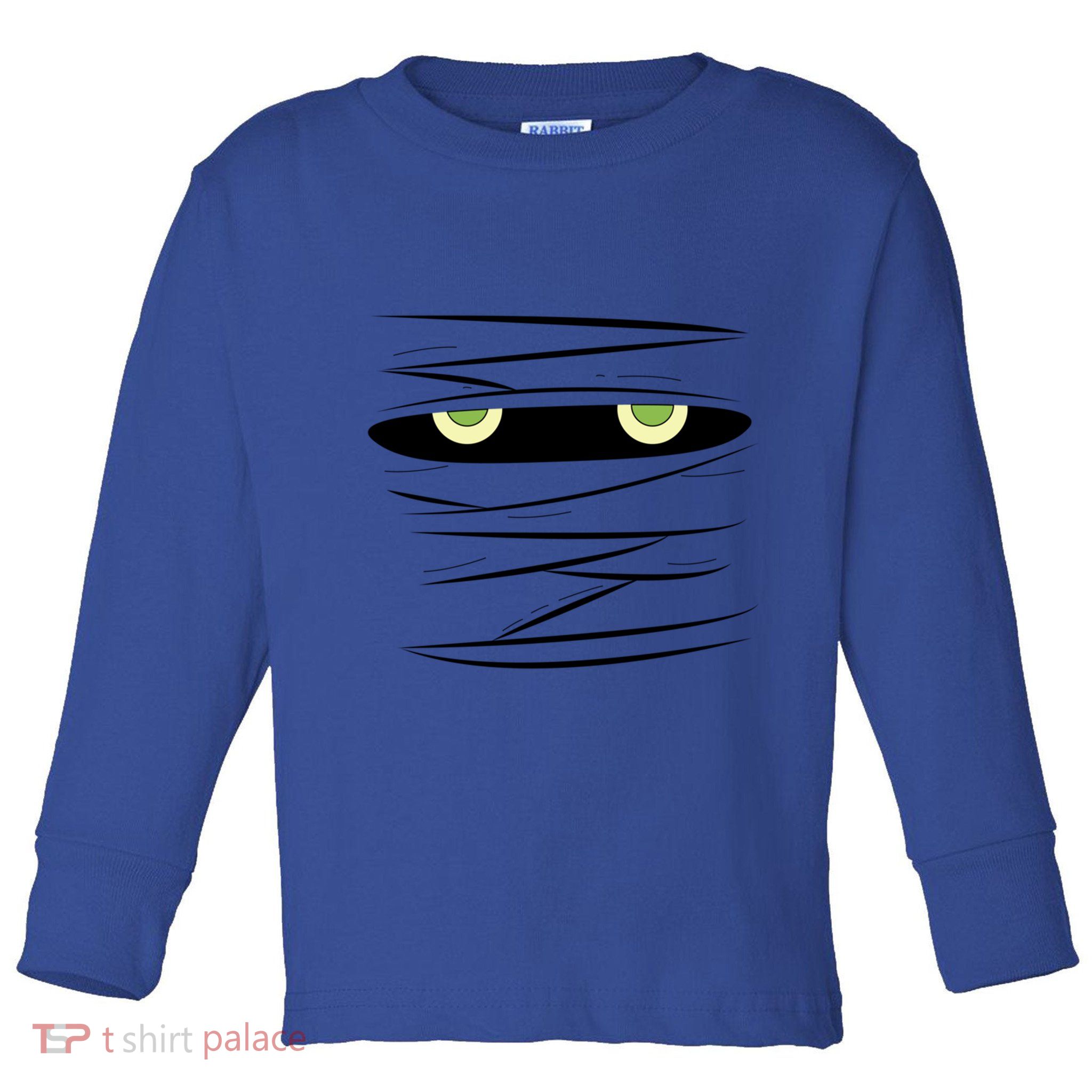 Mummy Scary Eyes Mummyfication Wrap Halloween Creature Gift Toddler Long Sleeve Shirt