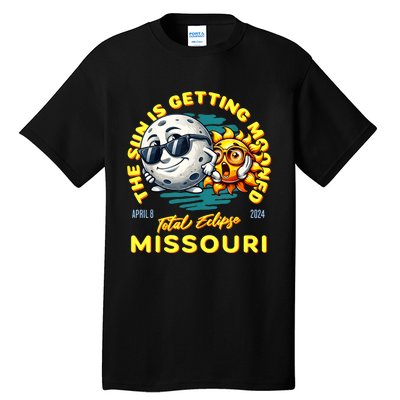 Missouri Solar Eclipse Apr 8 2024 Sun Is Getting Mooned Tall T-Shirt