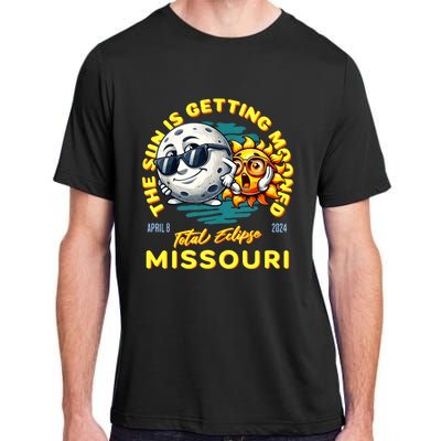 Missouri Solar Eclipse Apr 8 2024 Sun Is Getting Mooned Adult ChromaSoft Performance T-Shirt