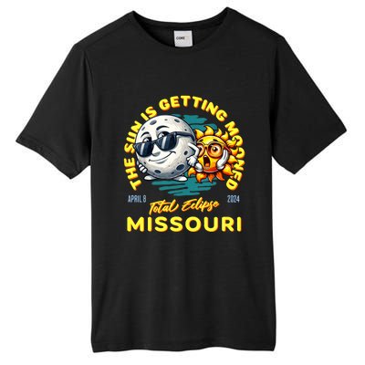 Missouri Solar Eclipse Apr 8 2024 Sun Is Getting Mooned Tall Fusion ChromaSoft Performance T-Shirt