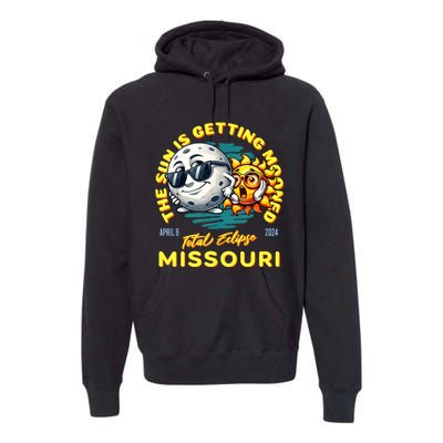 Missouri Solar Eclipse Apr 8 2024 Sun Is Getting Mooned Premium Hoodie